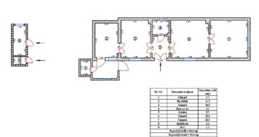 Apartament cu 3 camere semidecomandat în Schei