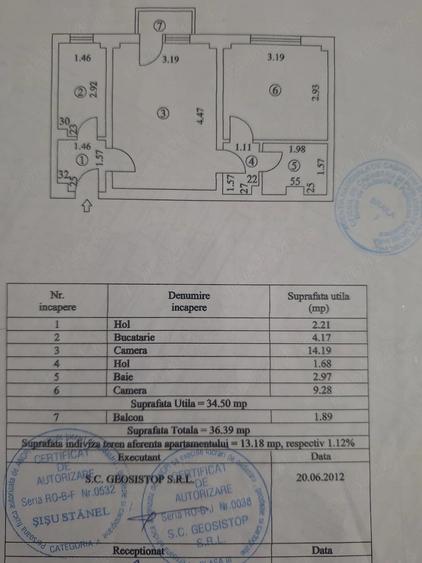 Apartament cu 2 camere semidecomandat în Central