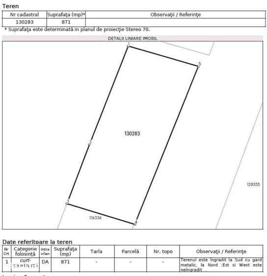 Teren de 871 mp, în Valea Borcutului