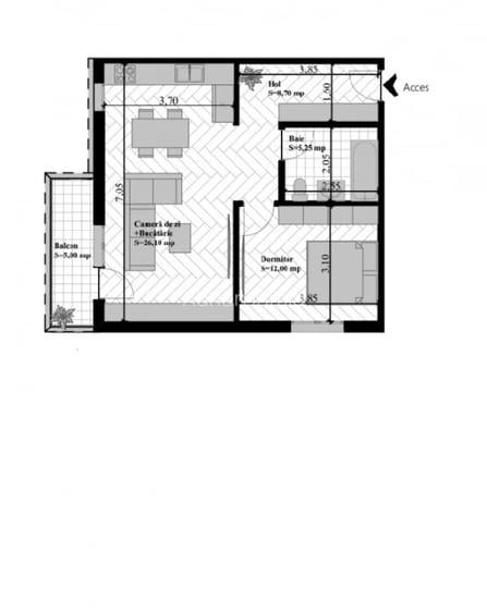 Apartamente 1, 2 si 3 camere, etaj intermediar, pret PROMO 1450/mp