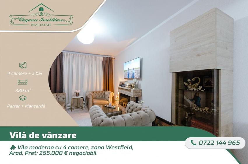 Vila moderna cu 4 camere, zona Westfield, Arad - 1