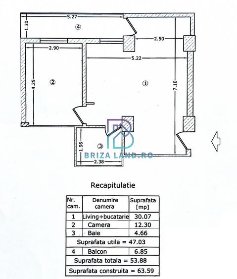 Soseaua Chitilei, pod Constanta, doua camere, sup. 53.9mp, et. 1/8 - 11