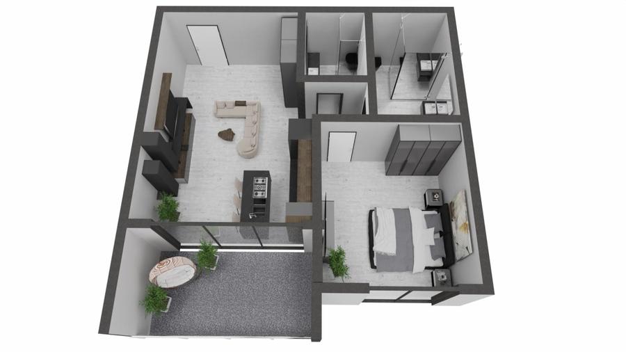 Apartament 2 camere Mamaia Nord -  Oba Lake- Proiect finalizat - 2