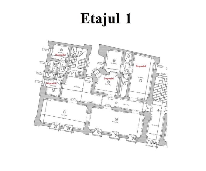 Camere/birouri/spatii de inchiriat amplasate in zona Centrala. - 2
