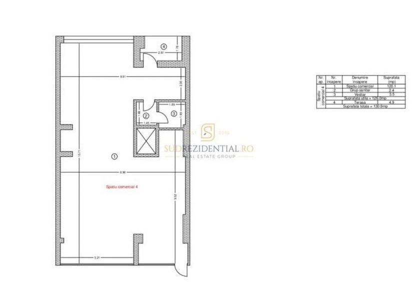 Spatiu comercial, 126 mp, 4 locuri de parcare, str. Popesti Vest - 7