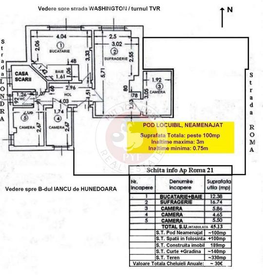 Ambasada Siriei | 2 camere | 45mp | Decomandat | B12183 - 4