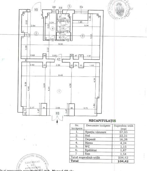 Spațiu comercial, de 105 mp, în Moșilor