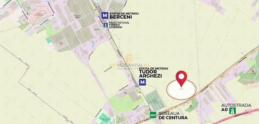 Teren Popesti-Leordeni  - Soseaua de centura  5212 mp cu deschidere 55 ml - 2