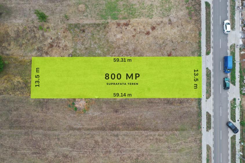 Teren Intravilan | 800 MP | Toate Utilitatile | Cartierul Primaverii | Comision - 2