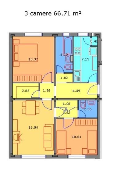 De vanzare apartament 3 camere Apusului - 9