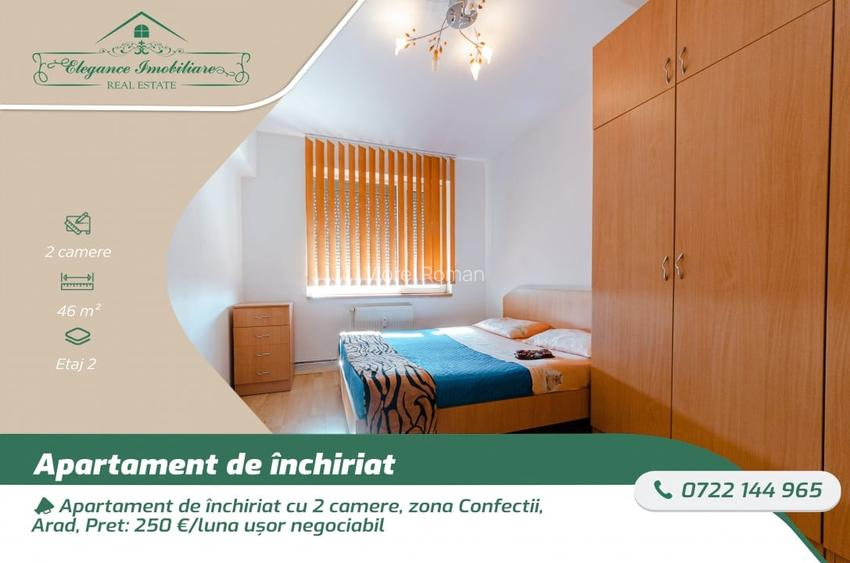 Apartament de inchiriat cu 2 camere, zona Confectii, Arad Apartament de inchiriat cu 2 camere, zona Confectii, Arad