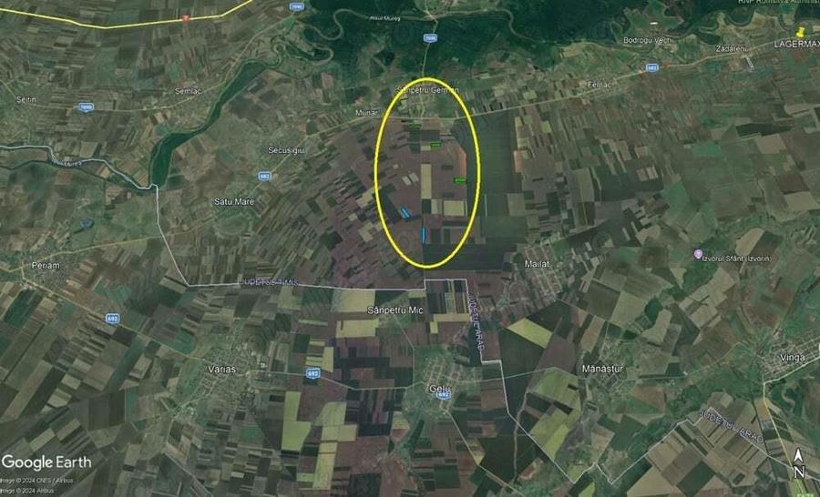 45 ha Sanpetru German - teren arabil de cea mai buna calitate - - 4