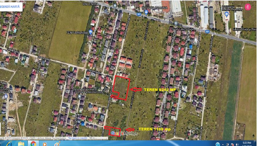 Proiect cu autorizatie 21 case, Sos Cernica, Lebada Lac, 5036 mp teren - 1