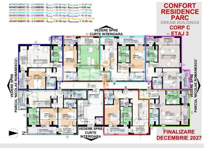 Apartament cu 2 camere decomandat în Șimnicu de Sus