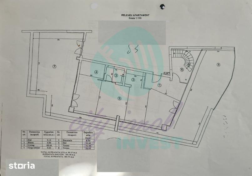 Apartament cu 2 camere în Aviatorilor