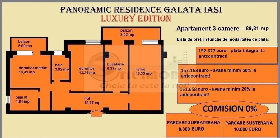 Apartament 3 camere de vanzare in Iasi, Galata, 89,81 mp, bloc nou - 2