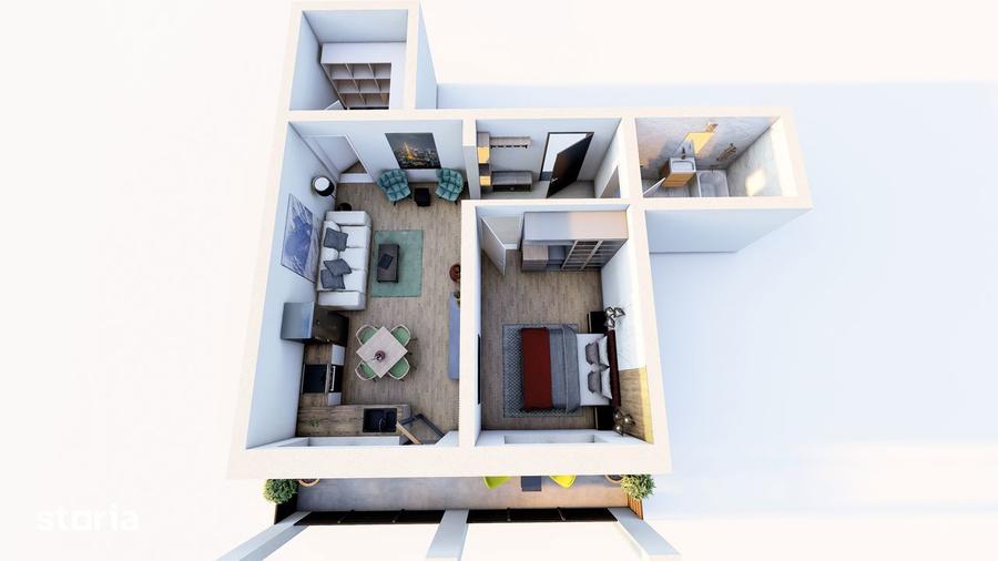Apartament 50mp, FINALIZAT, 87 000 euro, parcare inclusa, TVA inclus. - 3