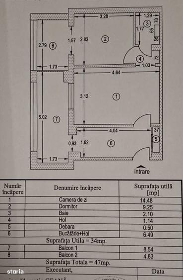 Apartament 2 camere etaj 3/4 ,Trivale complexul 2,suprafa?a 47 mp - 5