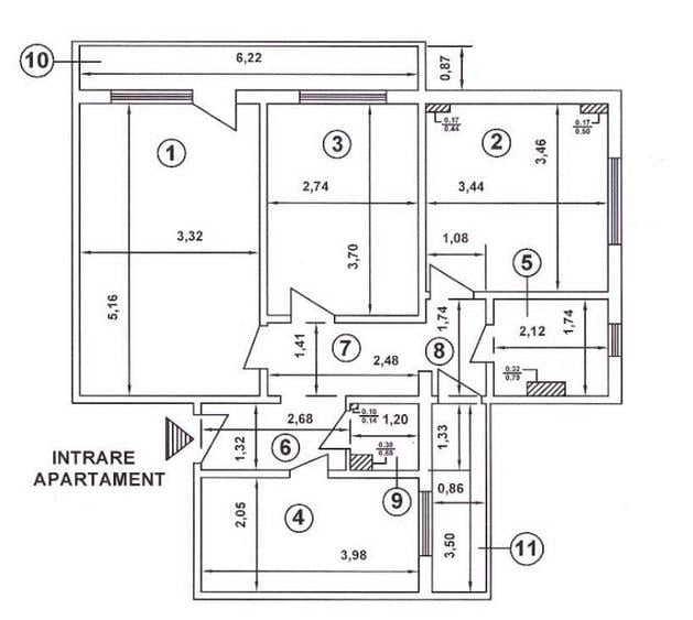 Ocazie! Apartament 3 camere de vanzare, etaj intermediar, 2 balcoane - 10