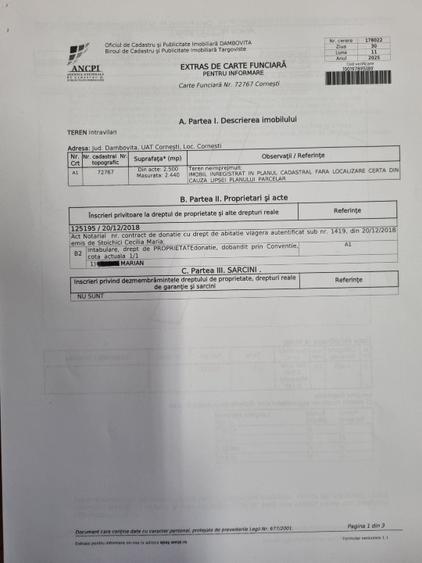 Teren de vanzare intravilan Cornesti Dambovita 2.440 mp  - 6