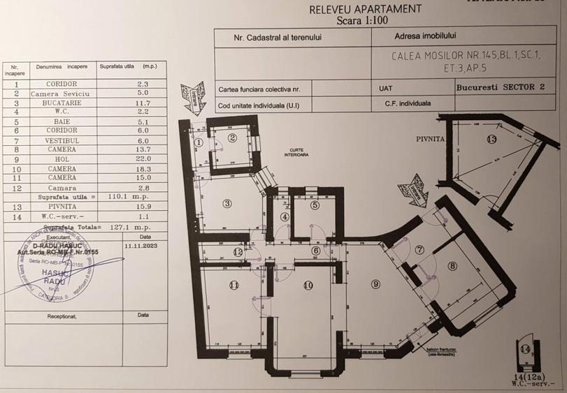 Calea Mosilor-Burebista-4 camere -109 000 Euro -COMISION 0% - 28