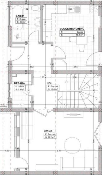 Casa cuplata, 4 camere, 110mp, teren 130mp, complex de case, zona Terra - 2