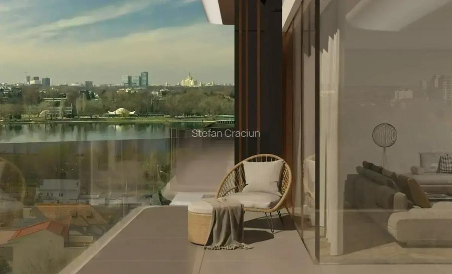 Bucurestii Noi, 3 camere, 115mp, vedere lac, finisat complet, metrou