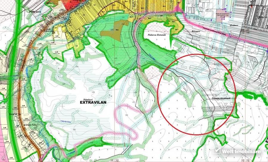 Teren extravilan, Luna de Sus 37900 mp, 7 parcele,  faneata - 1
