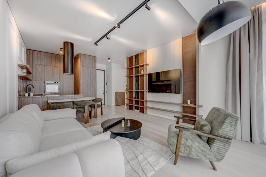 Apartament cu 2 camere semidecomandat, mobilat în Barbu Văcărescu