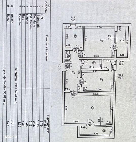 Apartament cu 2 camere în Mircea-Vodă