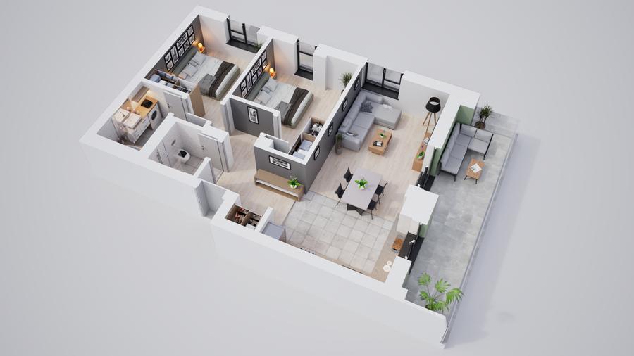 Apartament 3 camere | Complex nou cu boxe și parcări subterane disponibile - 18