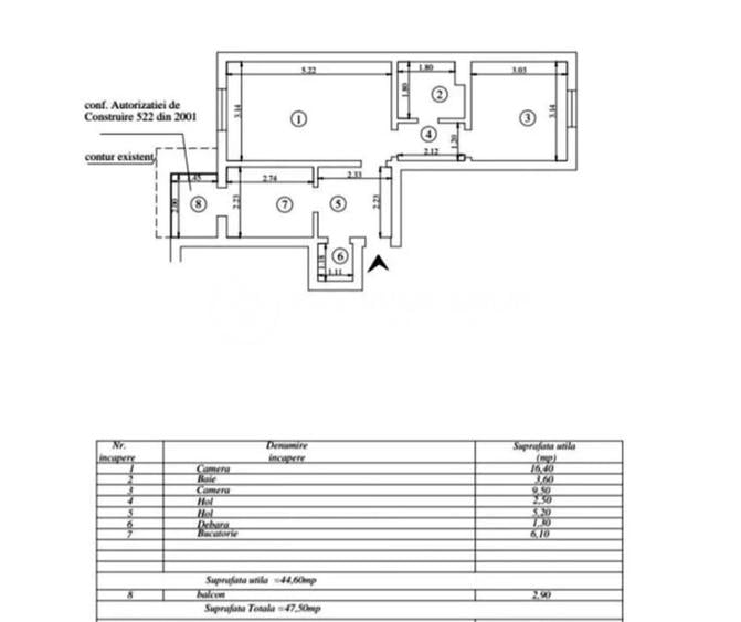 Apartament 2 camere 48mp, Tatarasi, CT, fara risc - 8