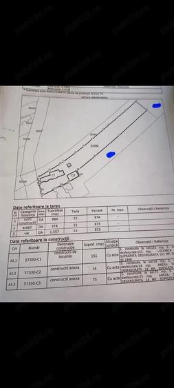 Vand Teren Intravilan 2.819 mp in Jari?tea (Vrancea) Deschidere la Drumul Jude?ean ?i Drumul Comun - 1