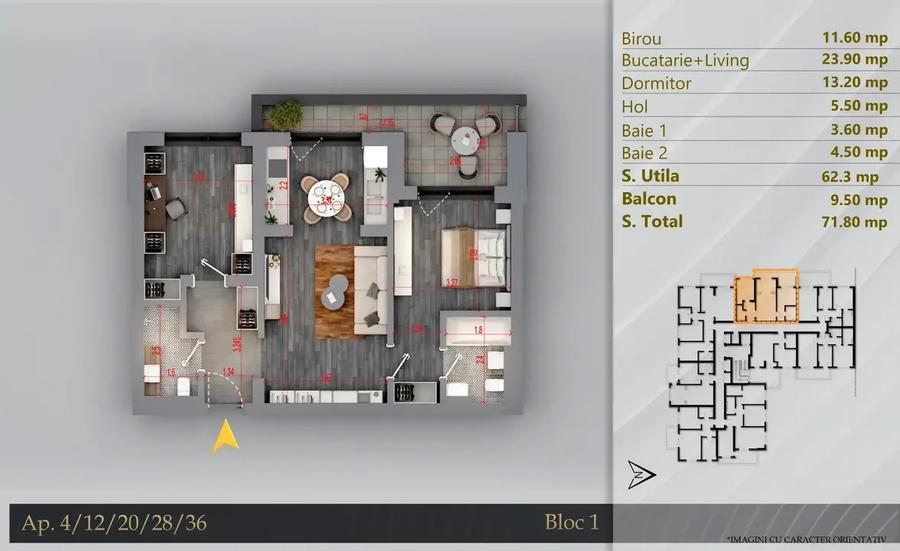 Apartament cu 3 camere decomandat în Theodor Pallady