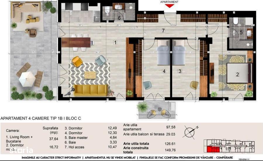 Apartament studio 2/ 3/ 4 camere cu parcare zona Baneasa - 2