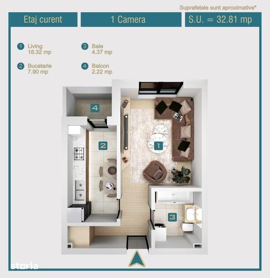 Apartamente Noi Chiajna | 1, 2 ?i 3 Camere |De la 55.000 Comision 0% - 4