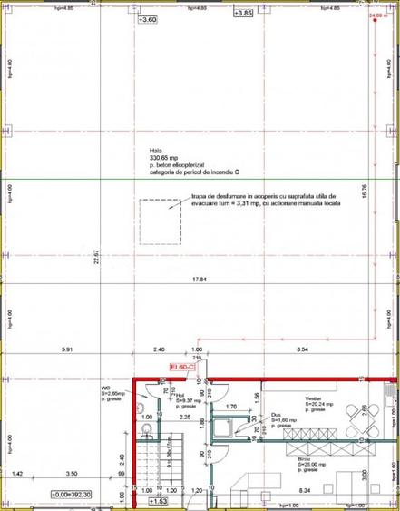 Hala de inchiriat | 440 mp utili | teren 880 mp | Floresti - 3