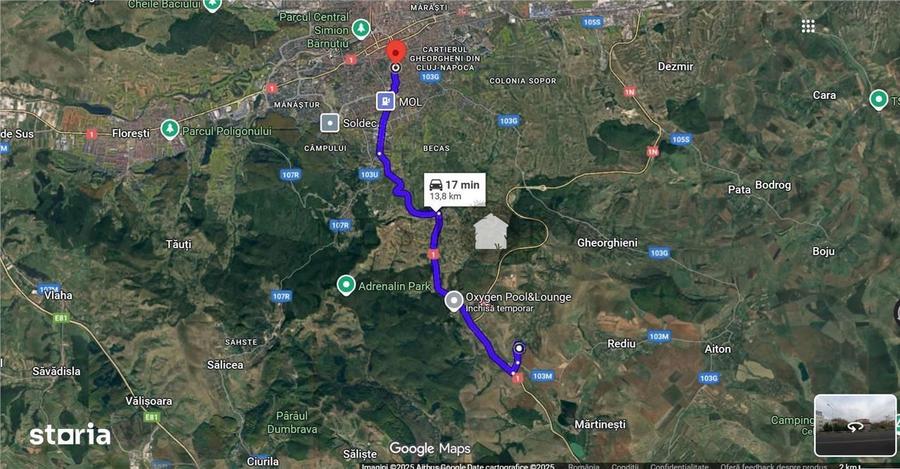 Teren intravilan la 14 km Cluj, 1366mp, Valcele, Feleacu - 4