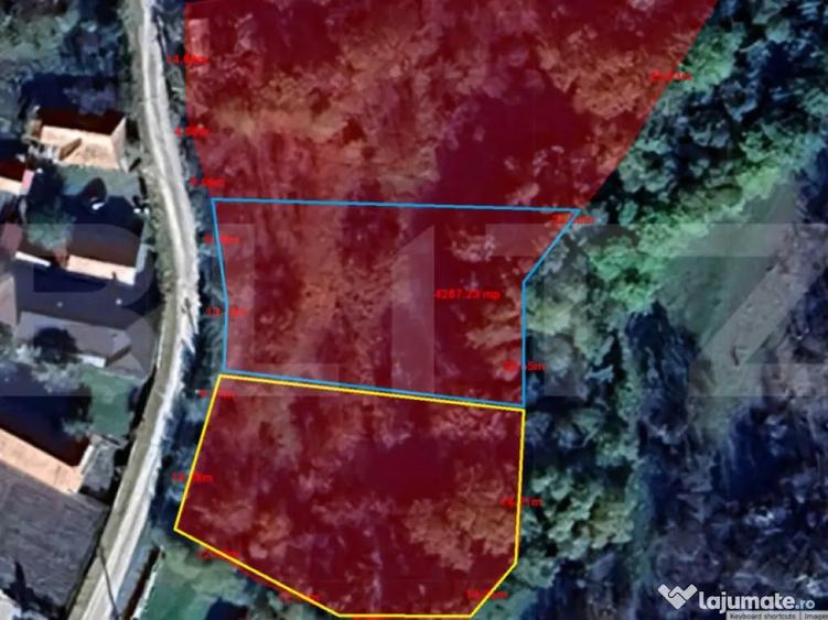 Investitie ! Teren intravilan construibil 1000 mp, front 2 - 2