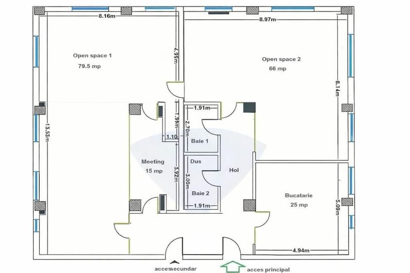 0% COMISION! Spatiu modern de birour,i 220mp, parcari, Calea Turzii - 15