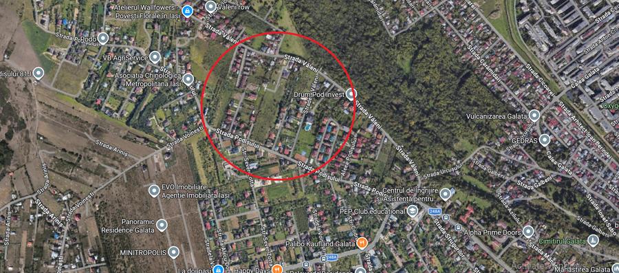 Teren Construcții intravilan de 1260 mp, în Galata