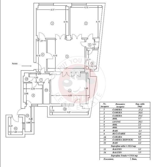 Cismigiu | 4 camere | RS2 | Decomandat | 111mp | B13044 - 2