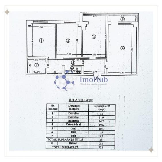 Apartament generos 3 camere, zona premium Pacurari  Petru Poni - 11