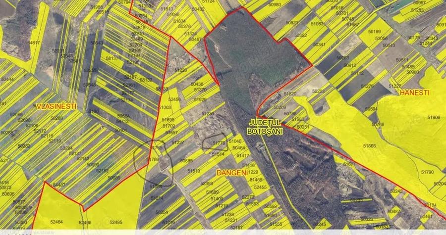 Teren de 46500 mp, în Dângeni