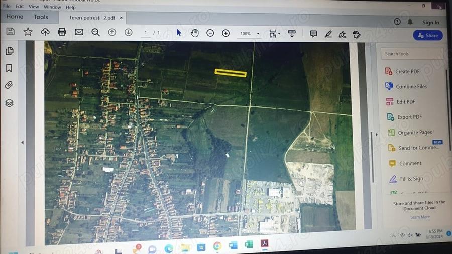 Teren de 2120 mp, în Petrești
