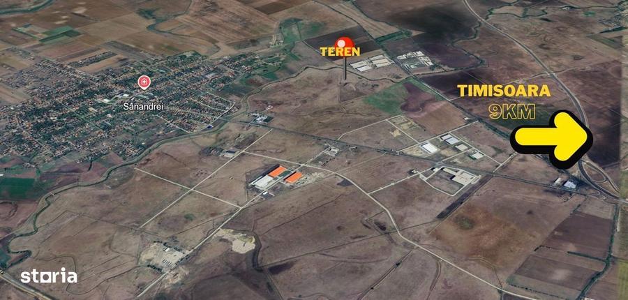 Teren intravilan 1056 mp de vanzare in Sanandrei - 2