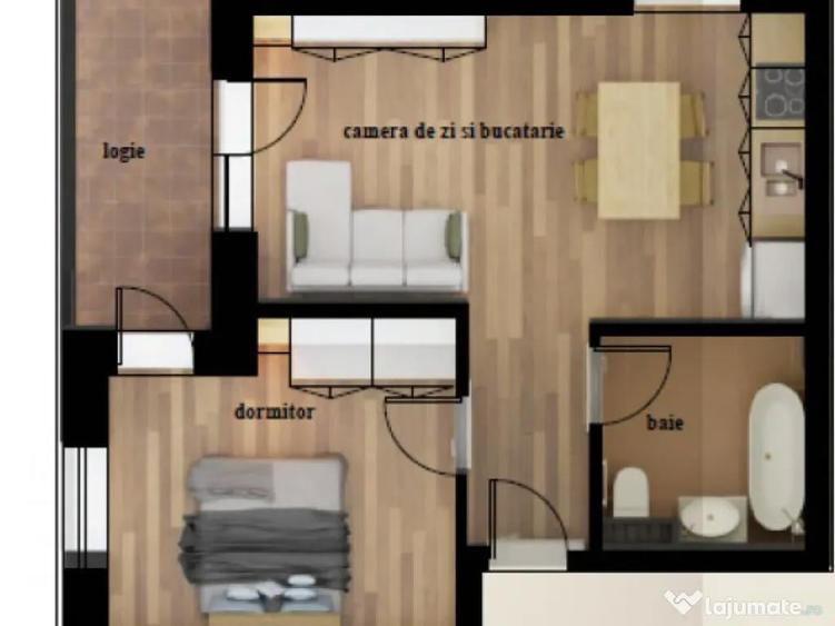 Apartament 1 camera, 50 mp, zona Orasul Vechi - 2