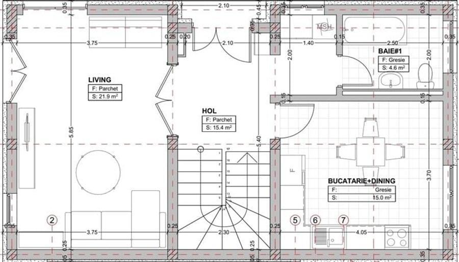 Casa Unifamiliala  Parter + Etaj , situata in Floresti! - 24
