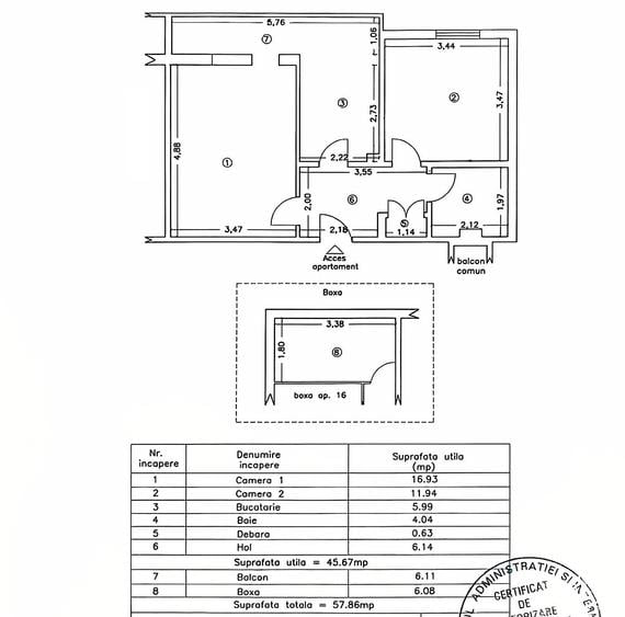 ►Tomis NORD Rovere 2 Camere Decomandate 52m² Mobilat Utilat Centrala Gaze - 17