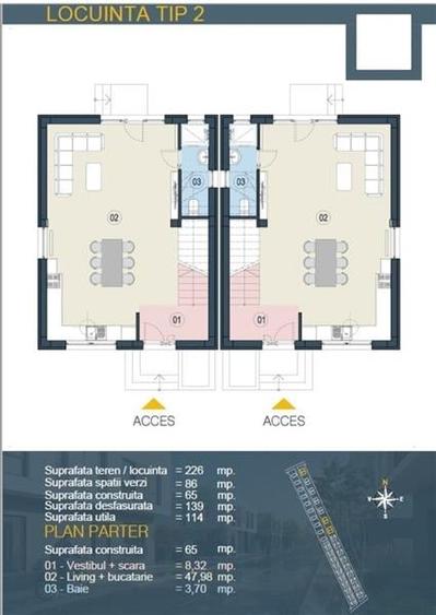 Vila tip duplex P+1E cu 4 camere proiect finalizat Tunari comision 0% - 9